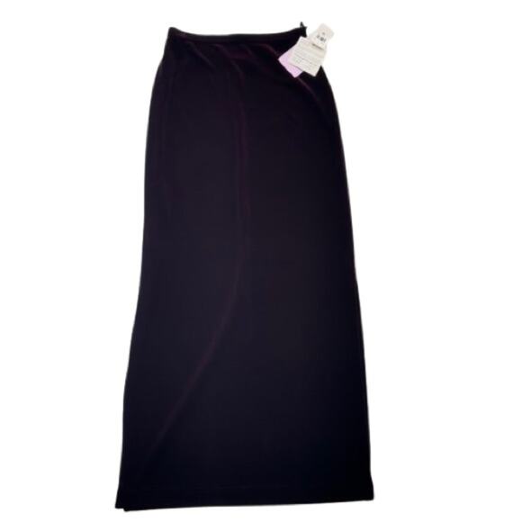 Tadashi Vintage Maxi Skirt Plum Velvet Side Slits Dressy Formal USA Medium NEW - Picture 11 of 12